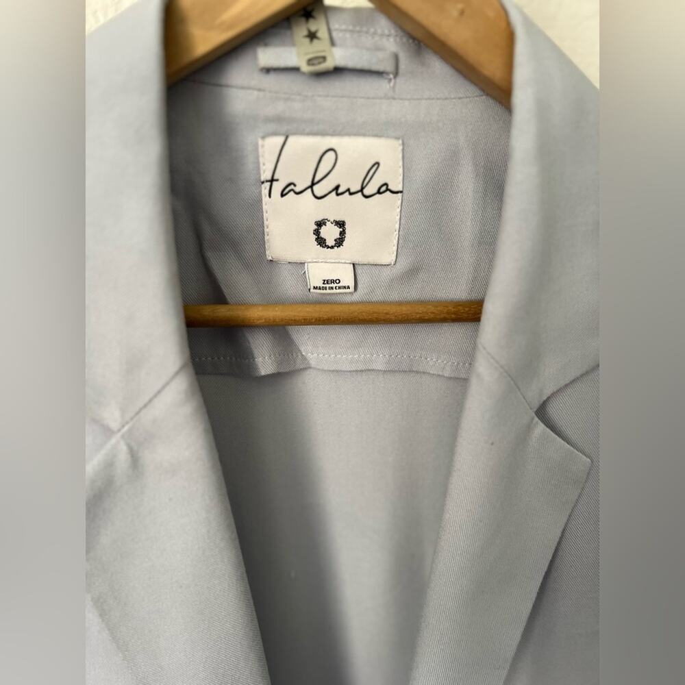 Aritzia Talula Light Blue Oversized Blazer Cardigan Jacket Size 0 - Picture 3 of 10